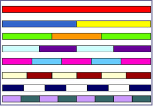 Coloured fraction lines